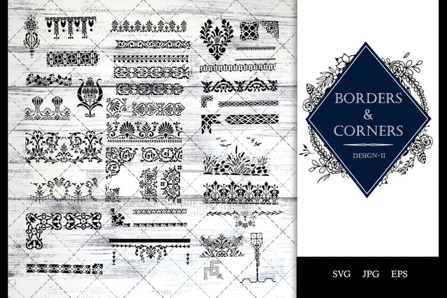 Vintage Baroque -11 Ornamental border Vector SVG Loveleen Kaur 