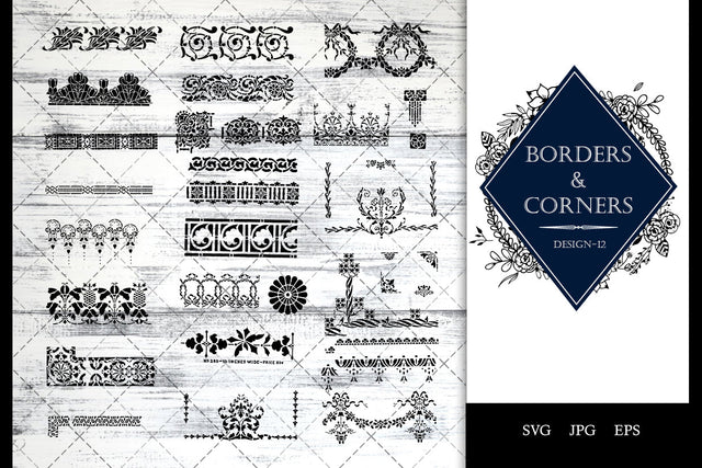 Vintage Baroque -12 Ornamental border Vector SVG Loveleen Kaur 