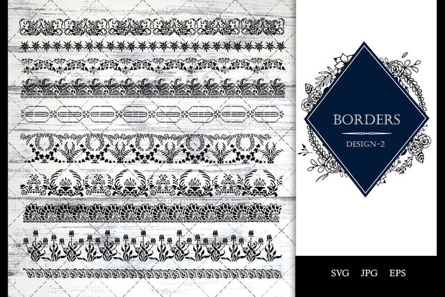 Vintage Baroque -2 Ornamental border Vector SVG Loveleen Kaur 