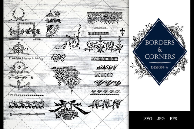 Vintage Baroque -4 Ornamental border Vector SVG Loveleen Kaur 