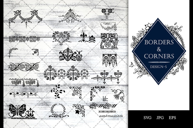 Vintage Baroque -5 Ornamental border Vector SVG Loveleen Kaur 