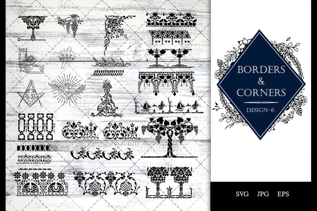 Vintage Baroque -6 Ornamental border Vector SVG Loveleen Kaur 