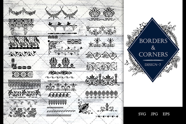 Vintage Baroque -7 Ornamental border Vector SVG Loveleen Kaur 