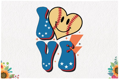 Vintage Baseball Love Sublimation Sublimation Jagonath Roy 