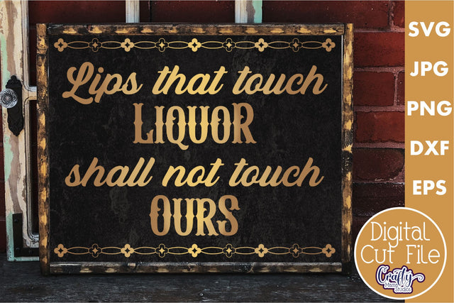 Vintage Beer Svg | Art Deco Lips That Touch Liquor SVG Crafty Mama Studios 