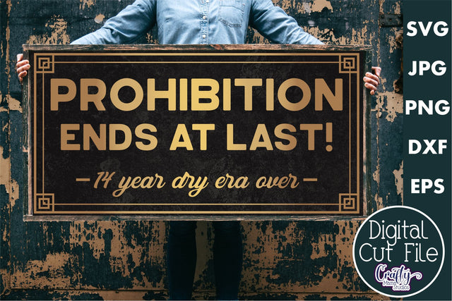 Vintage Beer Svg | Art Deco Prohibition Ends At Last File SVG Crafty Mama Studios 