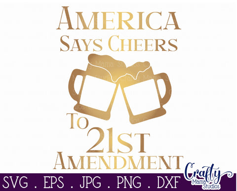 Vintage Beer Svg | Art Deco Style America Says Cheers SVG Crafty Mama Studios 