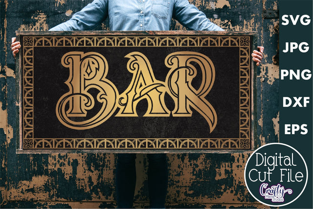 Vintage Beer Svg | Art Deco Style Bar Sign SVG Crafty Mama Studios 