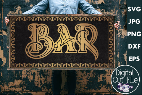 Vintage Beer Svg | Art Deco Style Bar Sign SVG Crafty Mama Studios 