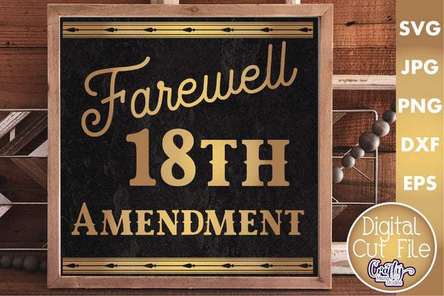 Vintage Beer Svg | Art Deco Style Farewell 18th Amendment SVG Crafty Mama Studios 