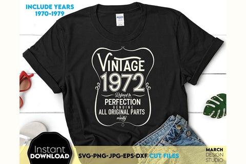 Vintage Birthday Shirt SVG Bundle | Father Birthday Shirts SVG Bundle SVG March Design Studio 