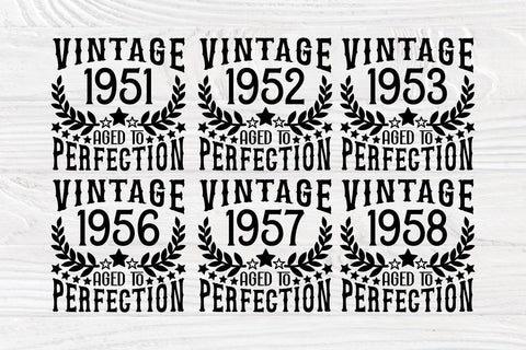 Vintage Birthday SVG, 1941-1960 Birthday Shirts SVG TonisArtStudio 
