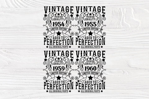 Vintage Birthday SVG, 1941-1960 Birthday Shirts SVG TonisArtStudio 