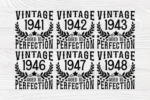 Vintage Birthday SVG, 1941-1960 Birthday Shirts SVG TonisArtStudio 
