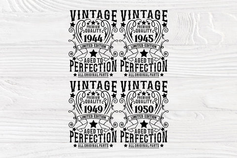 Vintage Birthday SVG, 1941-1960 Birthday Shirts SVG TonisArtStudio 