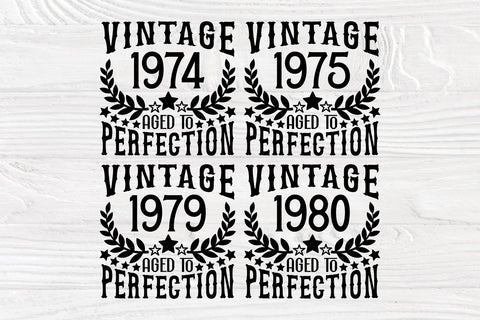 Vintage Birthday SVG, 1961-1980 Birthday Shirts SVG TonisArtStudio 