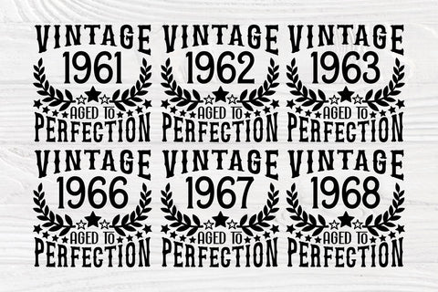 Vintage Birthday SVG, 1961-1980 Birthday Shirts SVG TonisArtStudio 
