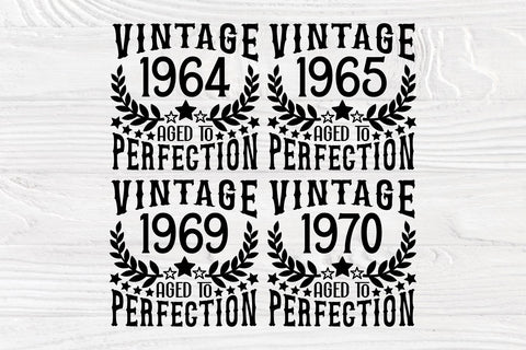 Vintage Birthday SVG, 1961-1980 Birthday Shirts SVG TonisArtStudio 