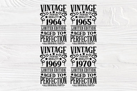 Vintage Birthday SVG, 1961-1980 Birthday Shirts SVG TonisArtStudio 