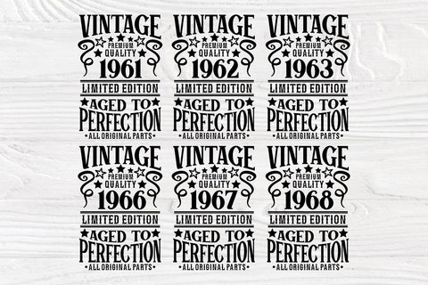 Vintage Birthday SVG, 1961-1980 Birthday Shirts SVG TonisArtStudio 
