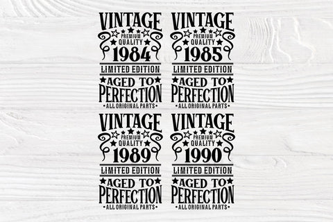 Vintage Birthday SVG, 1981-2000 Birthday Shirts SVG TonisArtStudio 