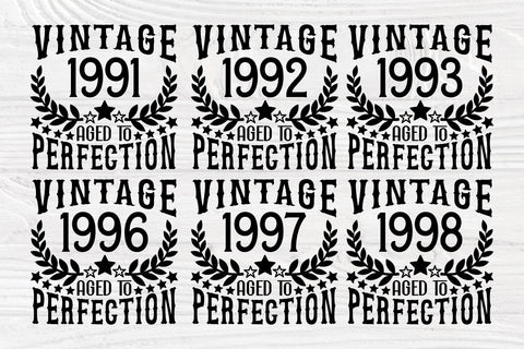 Vintage Birthday SVG, 1981-2000 Birthday Shirts SVG TonisArtStudio 