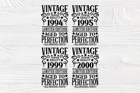 Vintage Birthday SVG, 1981-2000 Birthday Shirts SVG TonisArtStudio 
