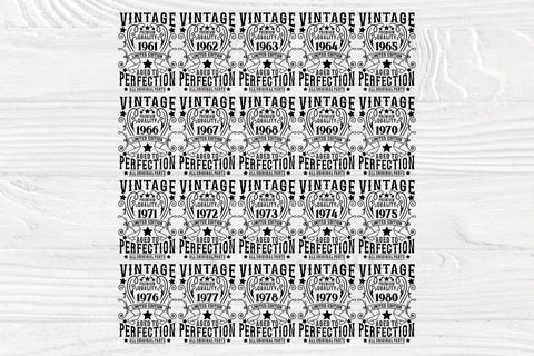 Vintage Birthday SVG Bundle, 1961-1980 Ages Svg SVG TonisArtStudio 
