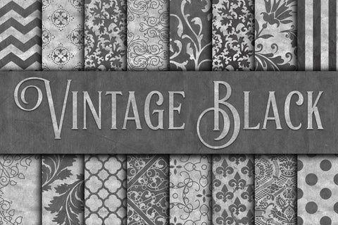 Vintage Black Digital Paper Sublimation Old Market 