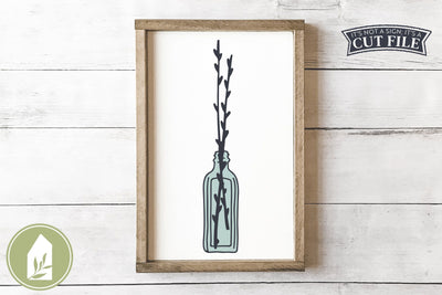 Vintage Bottle SVG | Spring Branches SVG SVG LilleJuniper 