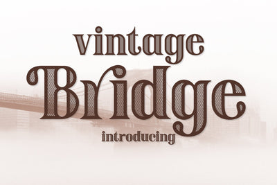 Vintage Bridge Font Font Fox7 By Rattana 