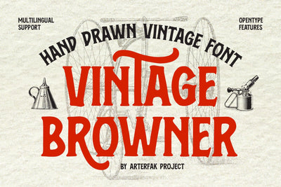 Vintage Browner Font Arterfak Project 