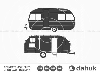 Vintage Camper Van SVG, Camping Vector, Caper svg, Camping car svg, Camp car, Camp car clipart, Camp Sign, Camp Trailer svg, eps, dxf, Png SVG dahukdesign 