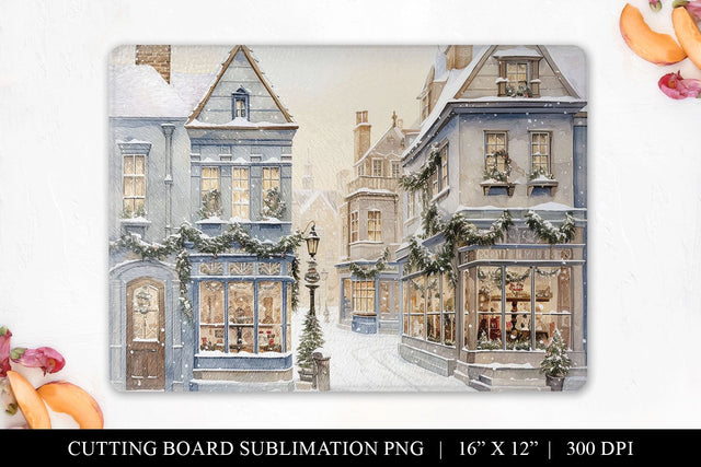 Vintage Christmas Cutting Board PNG Sublimation Design Sublimation BijouBay 