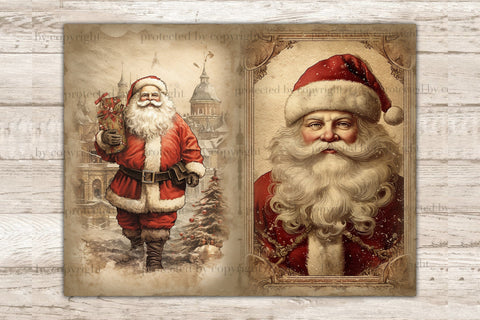 Vintage Christmas Junk Journal Page | Winter Scrapbook Paper SVG GlamArtZhanna 