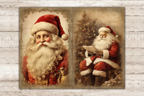 Vintage Christmas Junk Journal Page | Winter Scrapbook Paper SVG GlamArtZhanna 