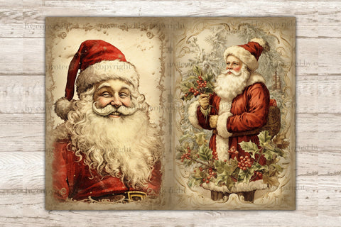 Vintage Christmas Junk Journal Page | Winter Scrapbook Paper SVG GlamArtZhanna 