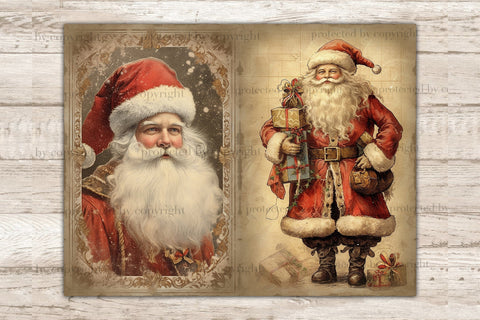 Vintage Christmas Junk Journal Page | Winter Scrapbook Paper SVG GlamArtZhanna 