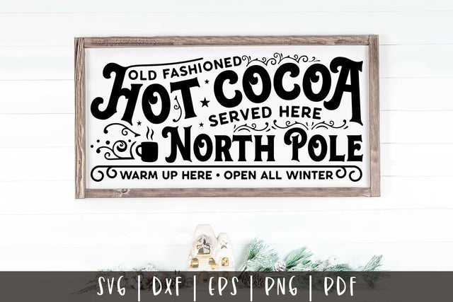 Vintage Christmas Old Fashioned Hot Cocoa SVG SVG CraftLabSVG 