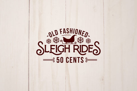 Vintage Christmas Old Fashioned Sleigh Rides SVG SVG CraftLabSVG 