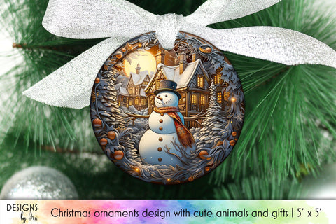 Vintage Christmas Ornaments Bundle Sublimation Designs by Ira 
