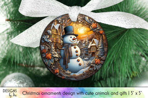 Vintage Christmas Ornaments Bundle Sublimation Designs by Ira 