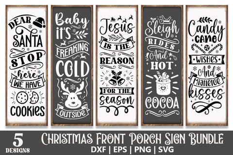 Vintage Christmas Porch sign bundle, Farmhouse porch sign svg, Vartical sign svg, Christmas svg sign, Welcome Sign Svg, Christmas Svg SVG etcify 