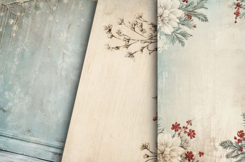 Vintage Christmas Shabby Chic bundle Sublimation Regulrcrative 