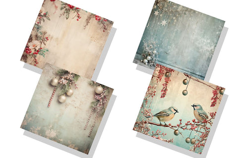 Vintage Christmas Shabby Chic bundle Sublimation Regulrcrative 
