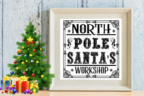 Vintage Christmas Sign SVG Bundle SVG DESIGNISTIC 