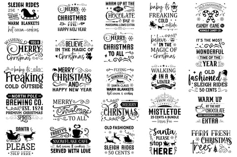 Vintage Christmas Sign SVG Bundle SVG Regulrcrative 