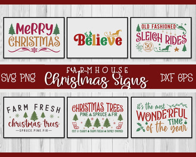 Vintage Christmas Sign Svg, Christmas Bundle Svg, Christmas Sign Bundle Svg Files, Santa Sign Svg, Farmhouse Christmas Svg Bundle SVG etcify 