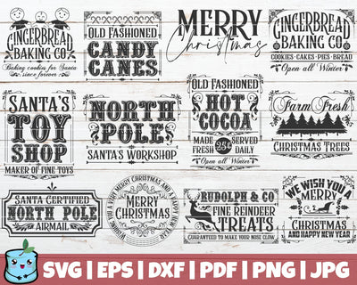 Vintage Christmas SVG Bundle SVG MintyMarshmallows 