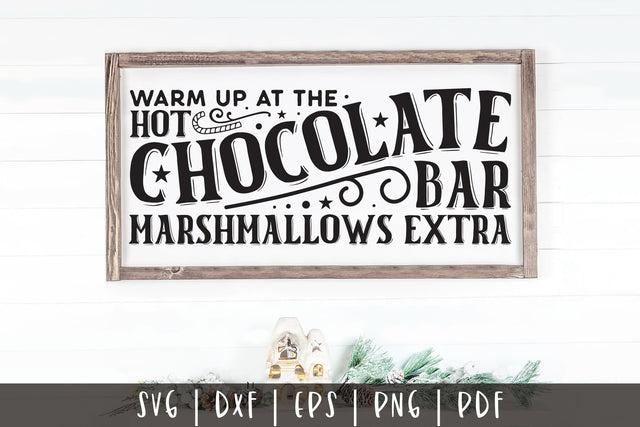 Vintage Christmas Warm Up at the Hot Chocolate Bar SVG SVG CraftLabSVG 